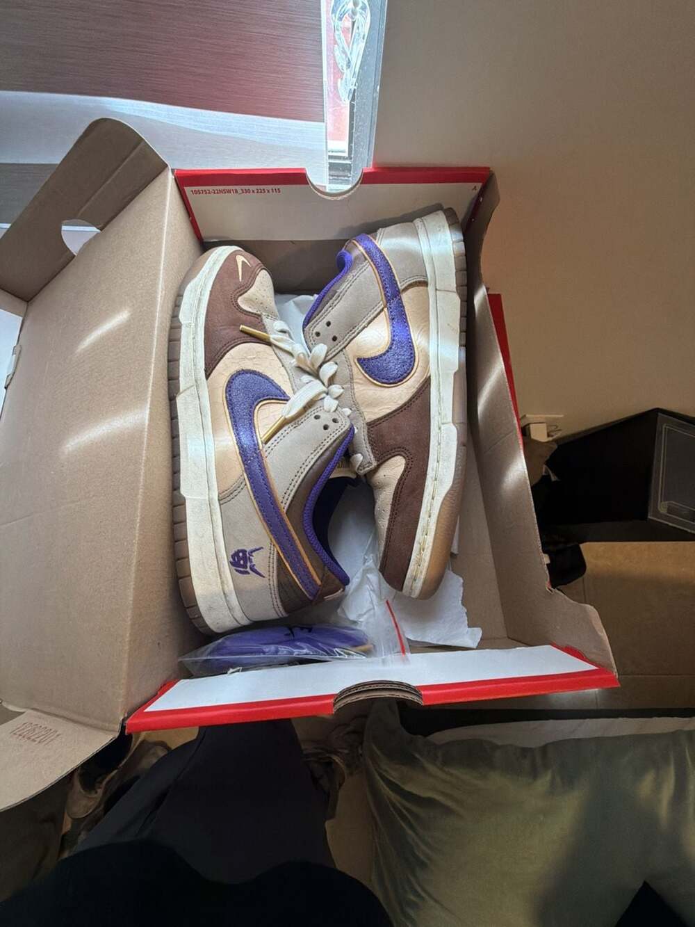 Nike Dunk Low PRM Setsubun Size 10 Brown Purple Beige DQ5009-268